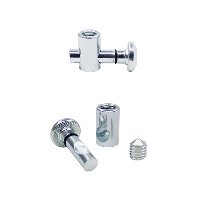Carbon Steel Central Connector for Aluminium Extruded Tube 8 Slot Profile