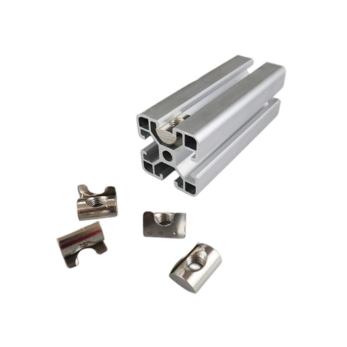  8 slot locking t nut steel M5/M6/M8 thread t slot nut with spring leaf