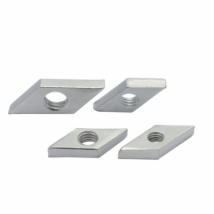 Steel Die-cast Zinc Rhombus Round Slotted Threaded Nut