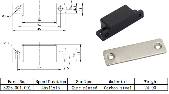 Cabinet Door Magnets Magnetic Door Catch Cabinet Magnet Latch Hardware(1) Magnet catch.jpg