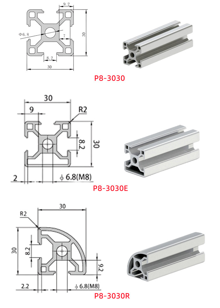 Aluminum Extrusion - 3030 Profile